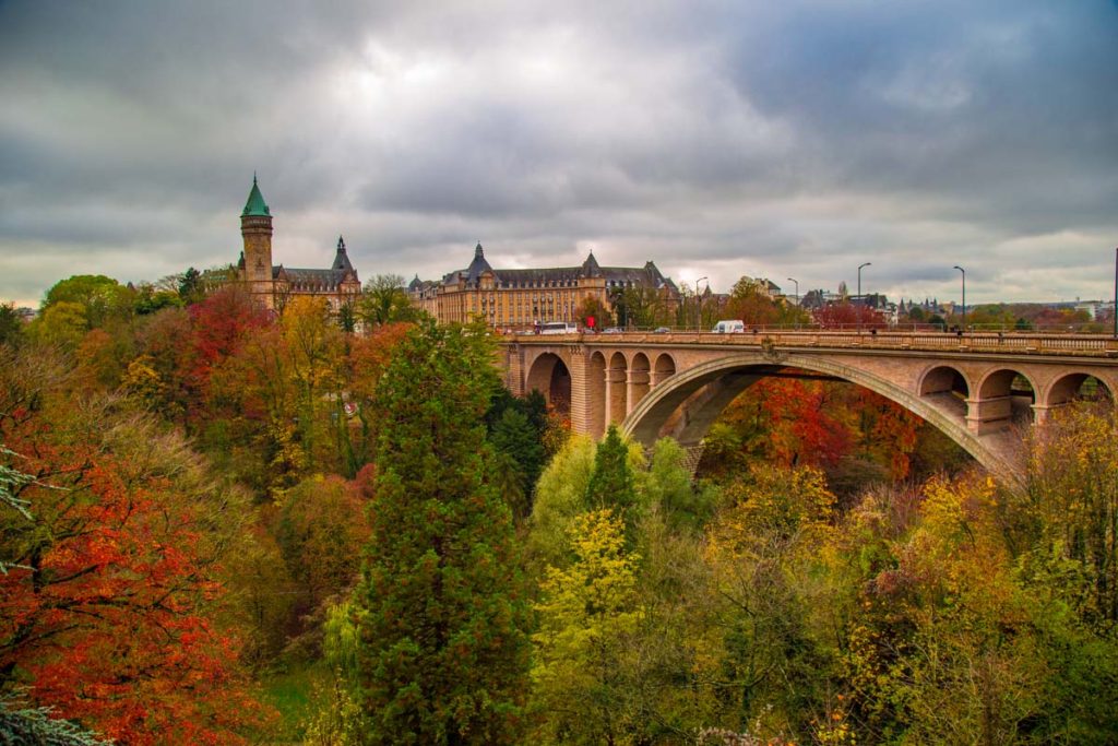 Adolph Bridge and Petrusse Valley in Luxembourg