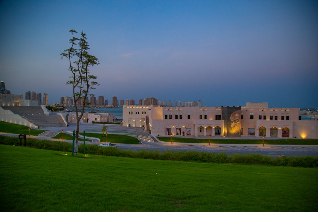 Katara Cultural Village and Katara Beach in the backdrop