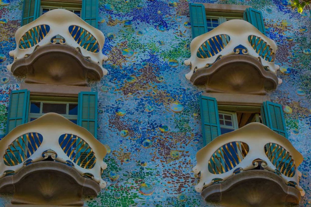 "Balcony" from Casa Batllo.  The best place to visit in Barcelona