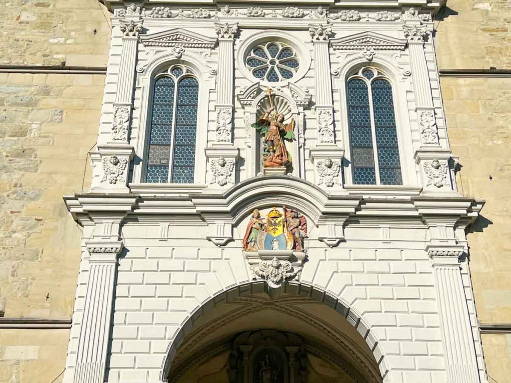 Entrance of Hof Kirche Lucerne
