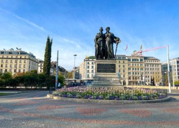 English Garden beside Lake Geneva